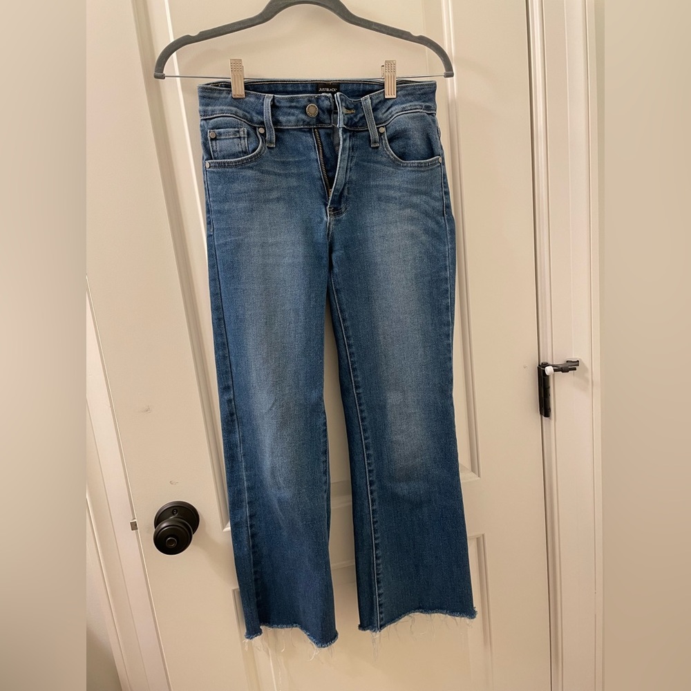 Just Black Denim Wide Cropped Jeans